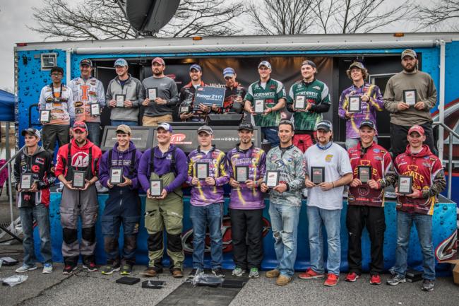 One hundred ninety-four teams competed in this KY Lake Open, and these ten teams climbed to the top of the ranks over the two day tournament.