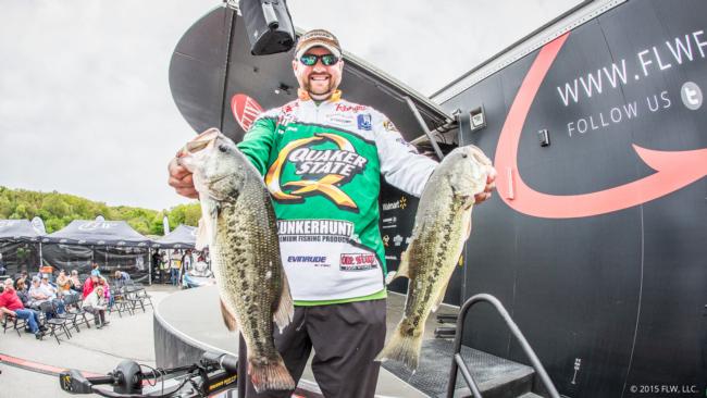 Quaker State pro Matt Arey is not ready to give-up his Beaver Lake crown just yet; he weighed 12-4 and sits in third place.