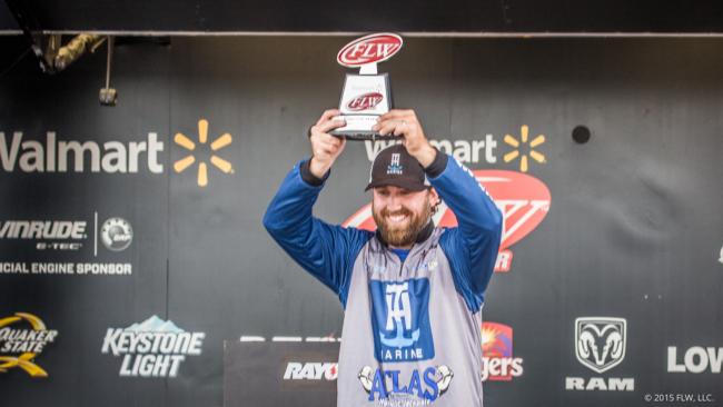 Luke Dunkin earned his first co-angler victory at the Walmart FLW Tour on Beaver Lake.